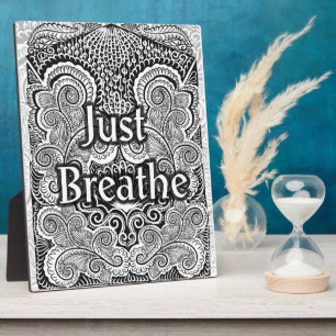 Just Breathe – Calming Mandala-Inspired Plaque