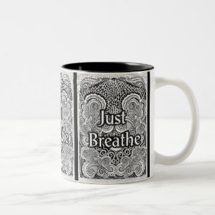 Just Breathe – Calming Mandala-Inspired Two-Tone Coffee Mug