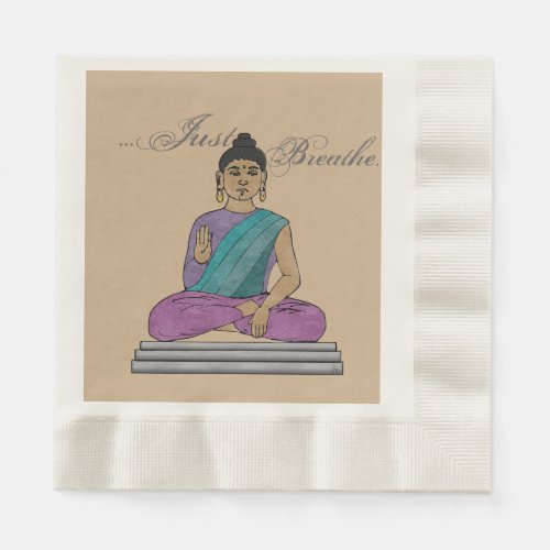 Just Breathe Calming Seated Buddha Napkins