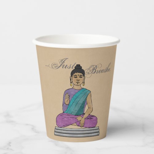 Just Breathe Calming Seated Buddha Paper Cups