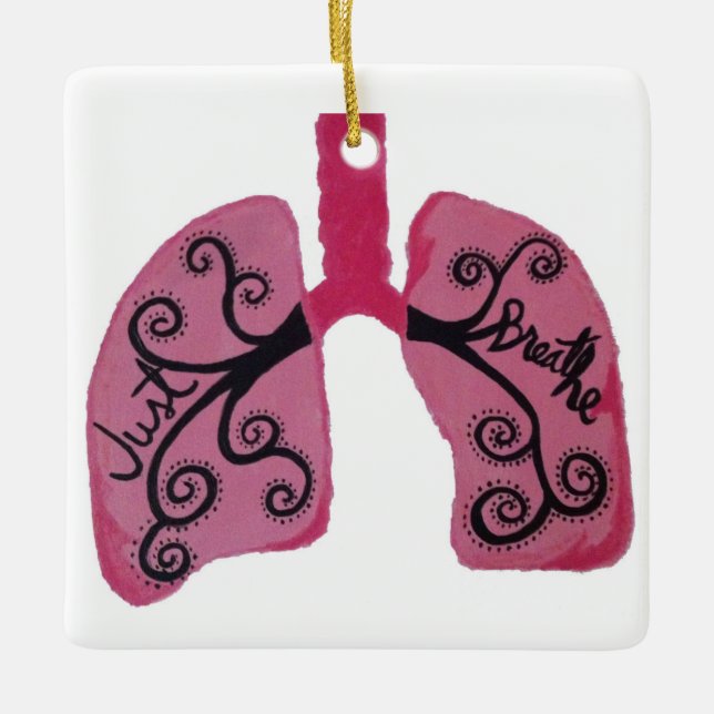 Just Breathe Christmas Ornament (Front)