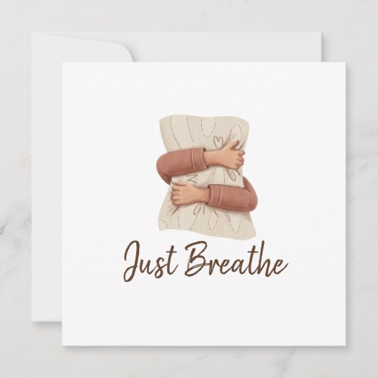 Just Breathe Cozy Self Care Illustration (Front)