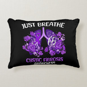 Just Breathe Cystic Fibrosis Awareness Accent Pillow