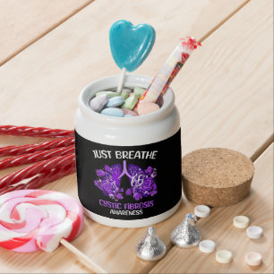 Just Breathe Cystic Fibrosis Awareness Candy Jar