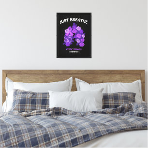 Just Breathe Cystic Fibrosis Awareness Canvas Print