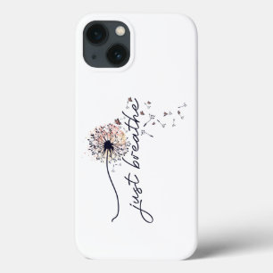 Just Breathe Dandelion Encouragement Yoga iPhone 13 Case
