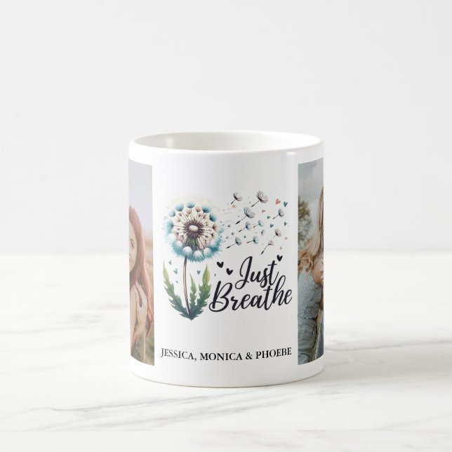  "Just Breathe" Dandelion Photo Mug (Center)
