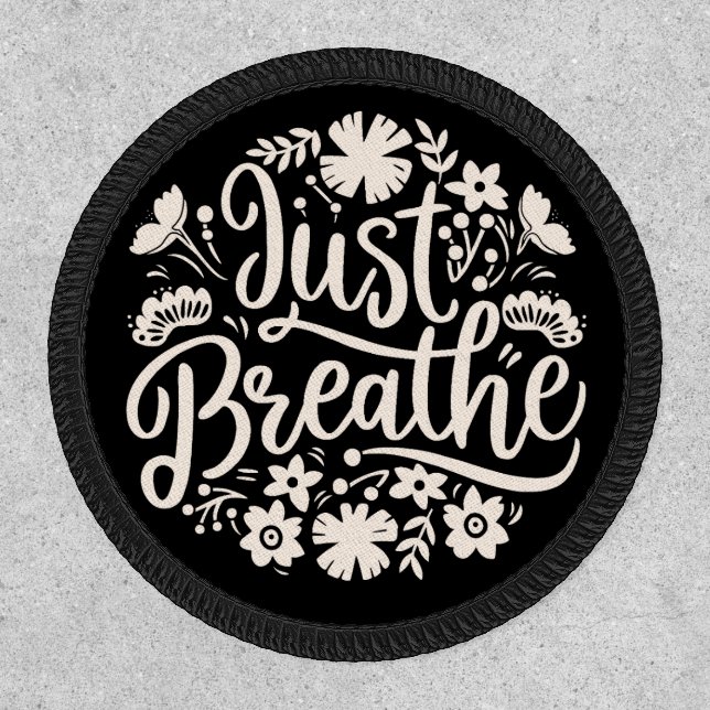Just breathe deep breath reminder patch (Front)