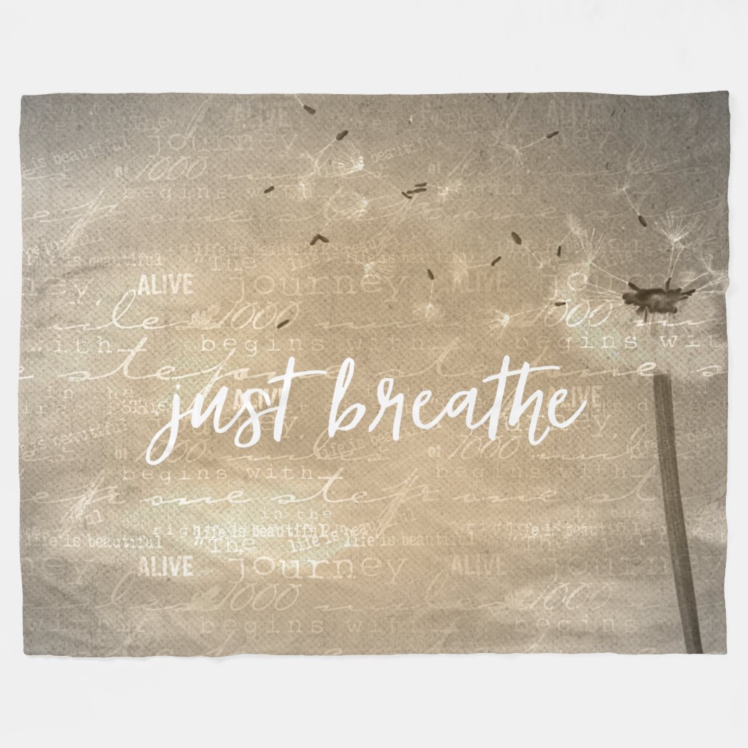 Just Breathe Fleece Blanket Zazzle