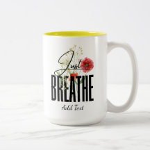 Just Breathe Inspiration Floral Yoga