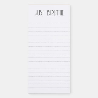 Just Breathe Inspirational Minimalist Notepad