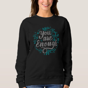 Just Breathe Inspirational Quote Floral Dandelion Sweatshirt