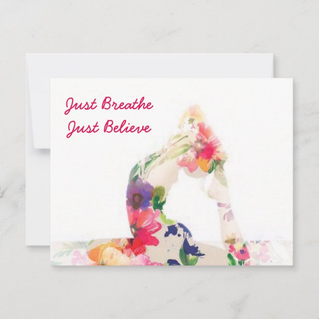 Just Breathe Just Believe Card (Front)