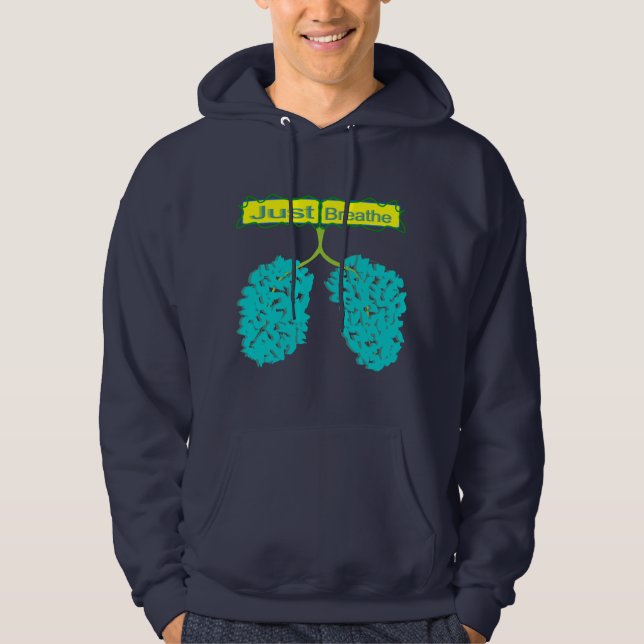 just breathe lungs hoodie (Front)