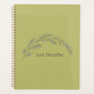 Just Breathe Minimalist Botanical Notebook