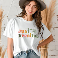 Just Breathe Modern Typography Dandelion Flower