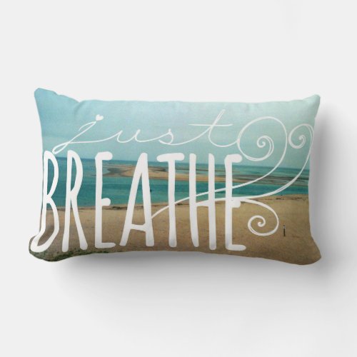 Just Breathe Polyester Lumbar Pillow 13 x 21