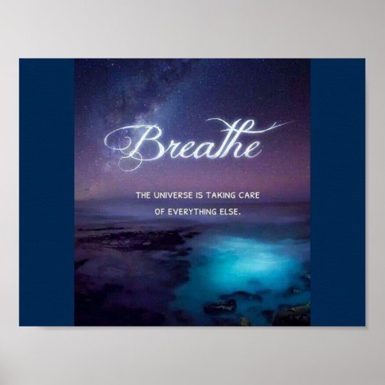 Just breathe poster | Zazzle.com