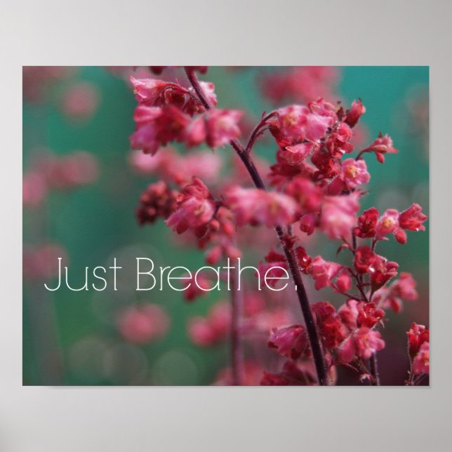 Just Breathe Quote Poster (Front)