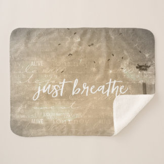 Just Breathe  Sherpa Blanket