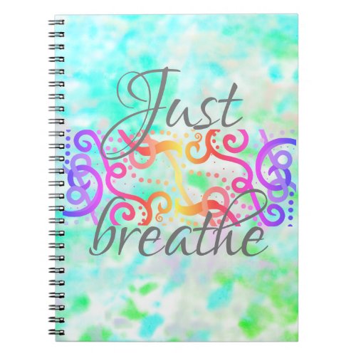 Just Breathe Spiral Photo Notebook