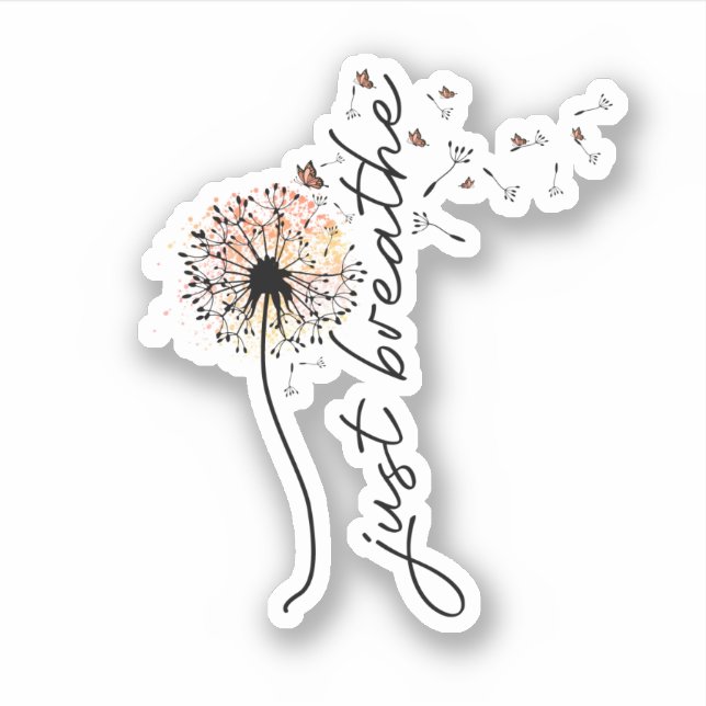 Just breathe sublimation sticker (Front)