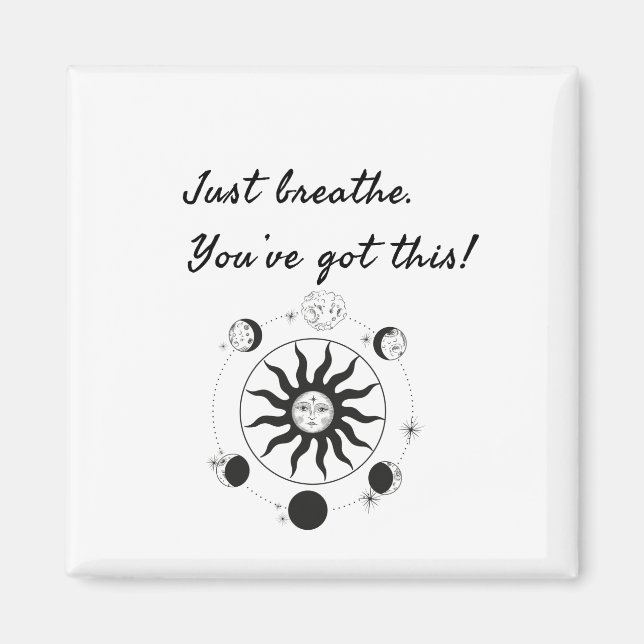 JUST BREATHE / SUN DESIGN MAGNET (Front)