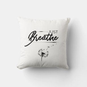Just Breathe Throw Pillow