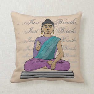 Just Breathe Throw Pillow