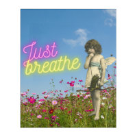 Just Breathe Vintage Angel Altered Art