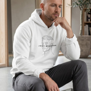 Just Breathe White Hoodie   Clean Line