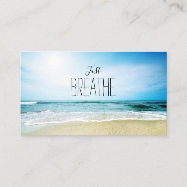 Just Breathe Yoga and Wellness Business Card (Front)