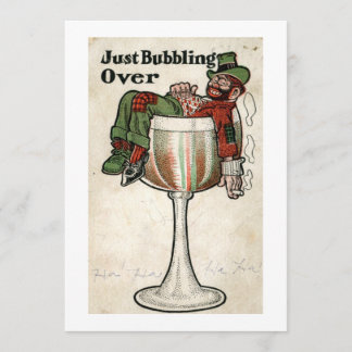 Just Bubbling Over Party Vintage Invitation