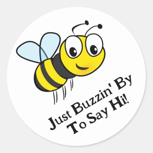 Just Buzzin By Classic Round Sticker