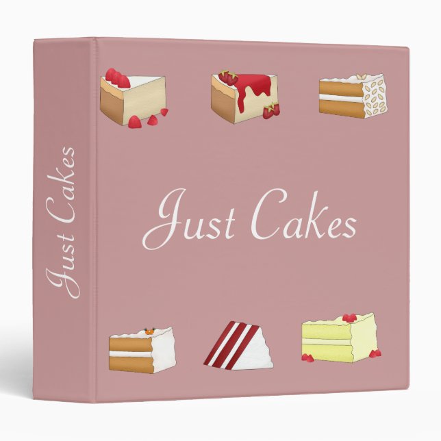 Just Cakes Recipe Binder (Front/Spine)