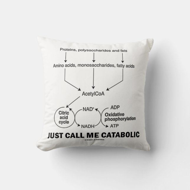Just Call Me Catabolic (Catabolism) Throw Pillow (Front)