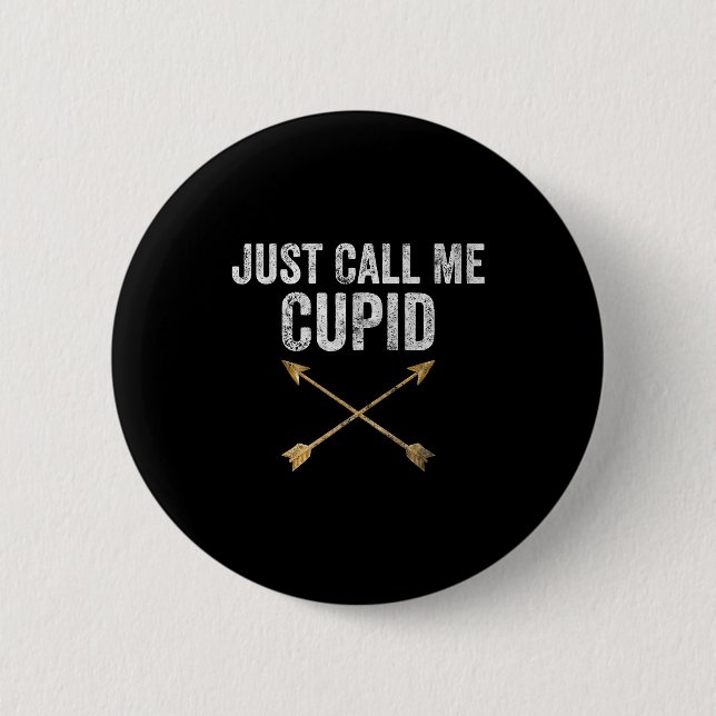 Just Call Me Cud Shirt Retro Arrow Valentine Day  Button (Front)