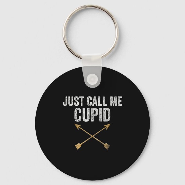 Just Call Me Cud Shirt Retro Arrow Valentine Day  Keychain (Front)
