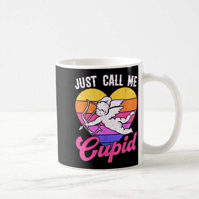 Just Call Me Cud Valentine Cute Arrow Heart Couple Coffee Mug (Right)