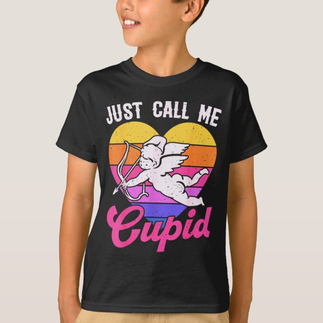 Just Call Me Cud Valentine Cute Arrow Heart Couple T-Shirt (Front)