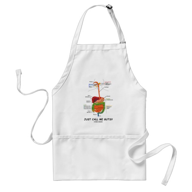 Just Call Me Gutsy (Digestive System Humor) Adult Apron (Front)