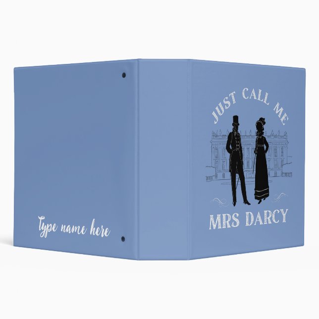 Just call me Mrs Darcy | Jane Austen 3 Ring Binder (Background)