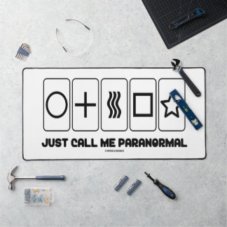 Just Call Me Paranormal Zener Cards Desk Mat