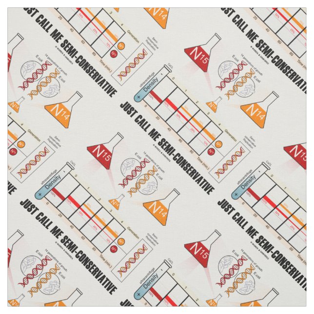 Just Call Me Semi-Conservative Molecular Biology Fabric (Swatch)