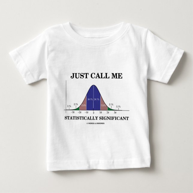 Just Call Me Statistically Significant Baby T-Shirt (Front)