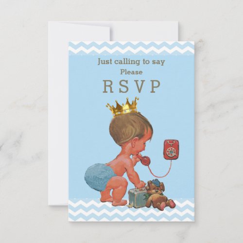 Just Calling to Say Please RSVP Prince Chevrons