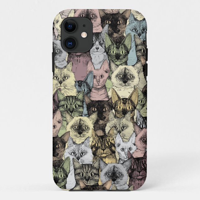 just cats retro Case-Mate iPhone case (Back)