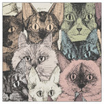 just cats retro fabric