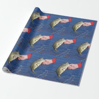 Just Caught Large Mouth Bass Wrapping Paper by WackemArt at Zazzle