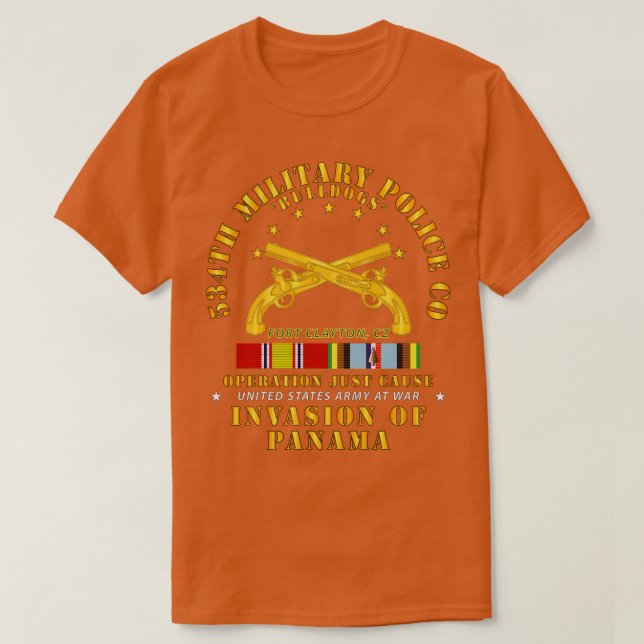 Just Cause 534th Military Police Co Ft Clayton CZ  T-Shirt (Design Front)